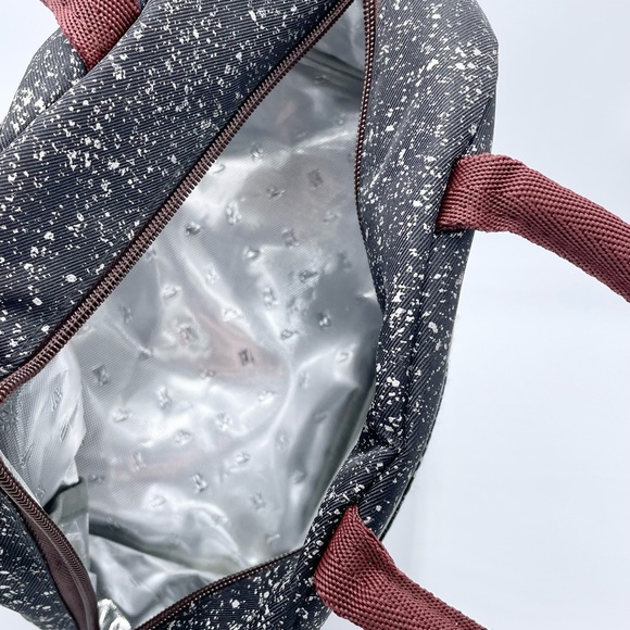 NEW Baloray Speckled Black White Handled Unisex Insulated Lunch Bag - Picture 9 of 11